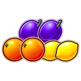 Plum, orange and lemon symbols