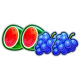 Watermelon and grapes symbols